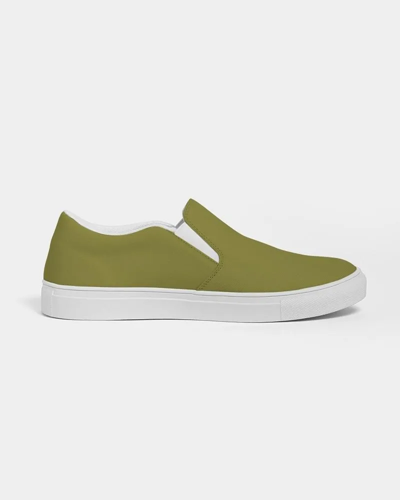 Medium Dark Midtone Yellow Slip-On Canvas Sneakers | Men's | C0M0Y80K60