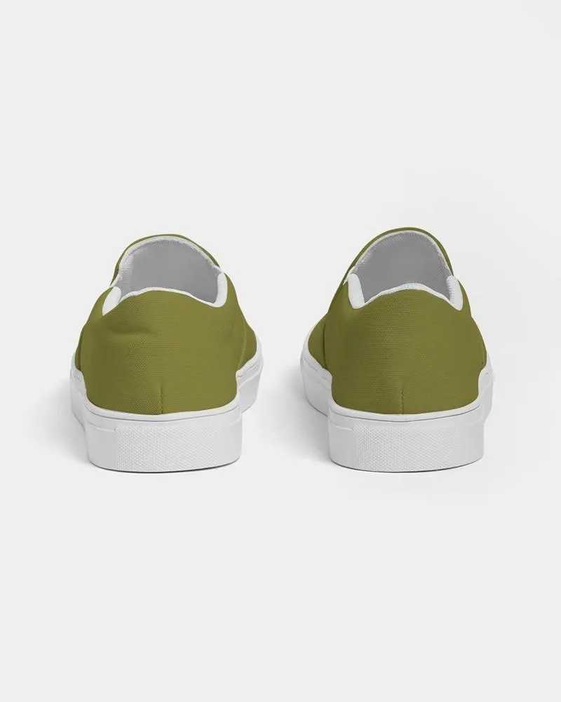 Medium Dark Midtone Yellow Slip-On Canvas Sneakers | Men's | C0M0Y80K60