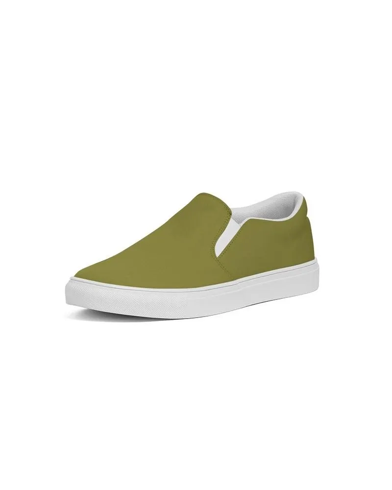 Medium Dark Midtone Yellow Slip-On Canvas Sneakers | Men's | C0M0Y80K60