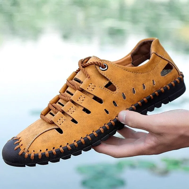 Men casual shoes sandals handmade breathable men shoes luxury brand leather men loafers moccasins