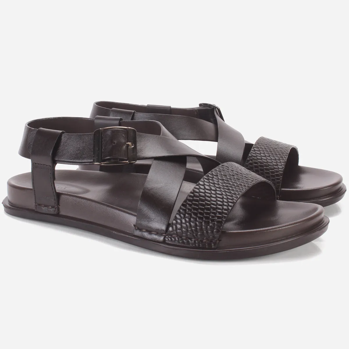 Mens "NOAT" Leather Open Toe Sandals