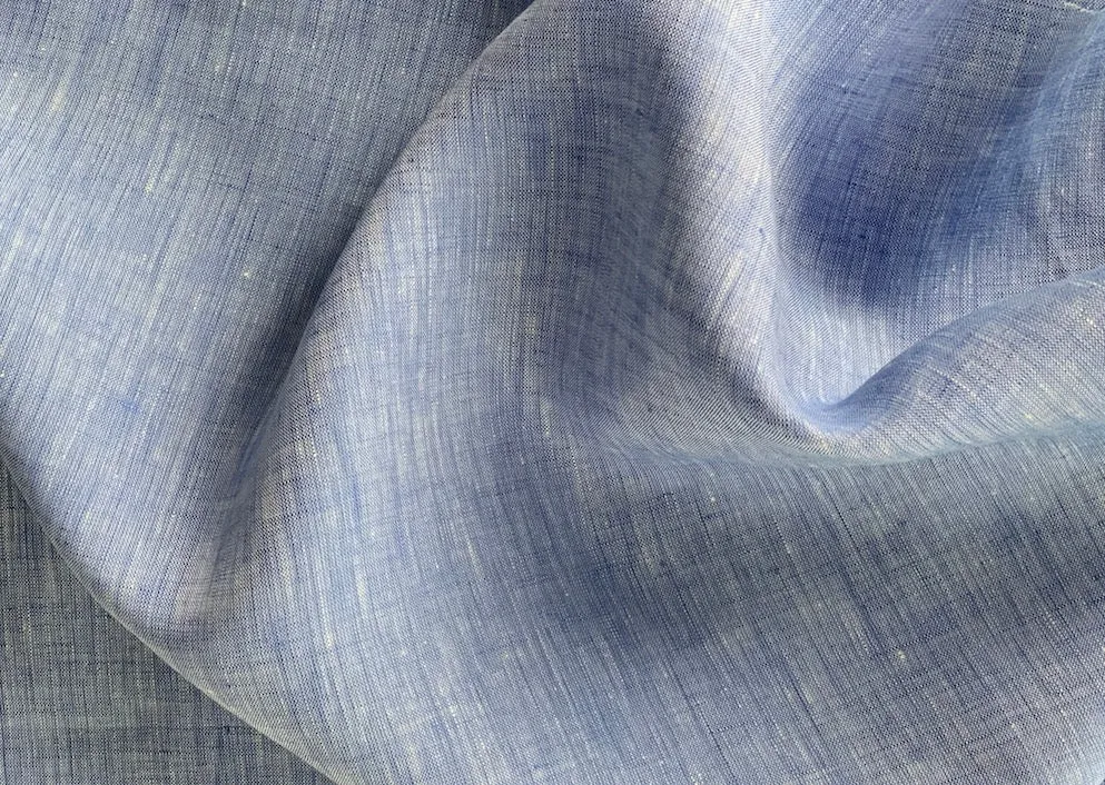 Mid to Lightweight Sky Blue Shot Linen (Made in Turkey)