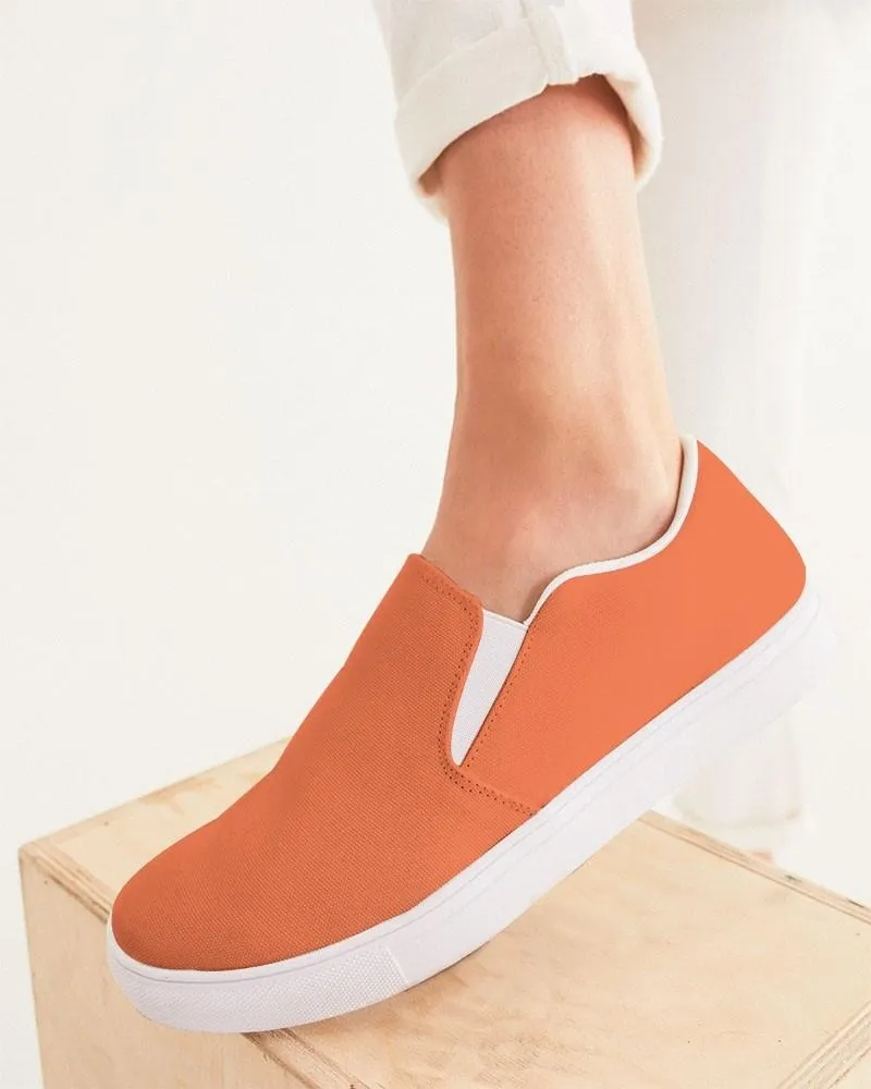 Midtone Orange Slip-On Canvas Sneakers | Women's | C0M70Y80K0