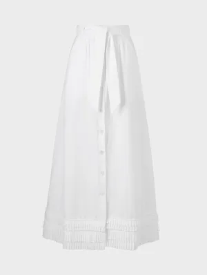 Mimma Skirt Cotton Poplin White