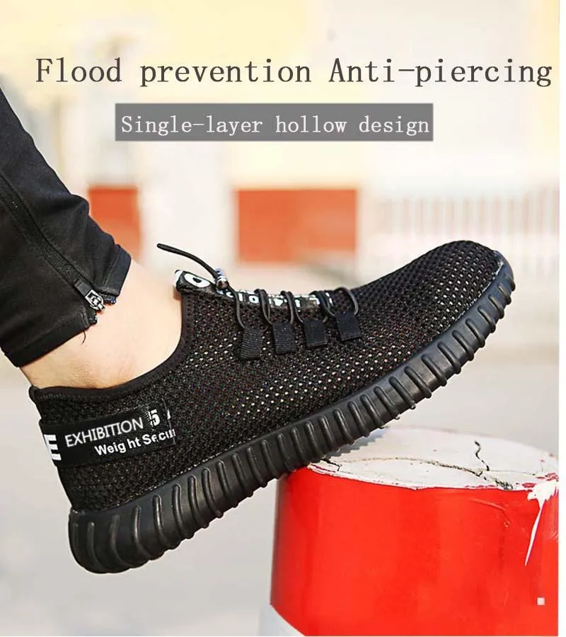 New breathable safety shoes men's Lightweight summer work sandals Single mesh sneakers comfortable