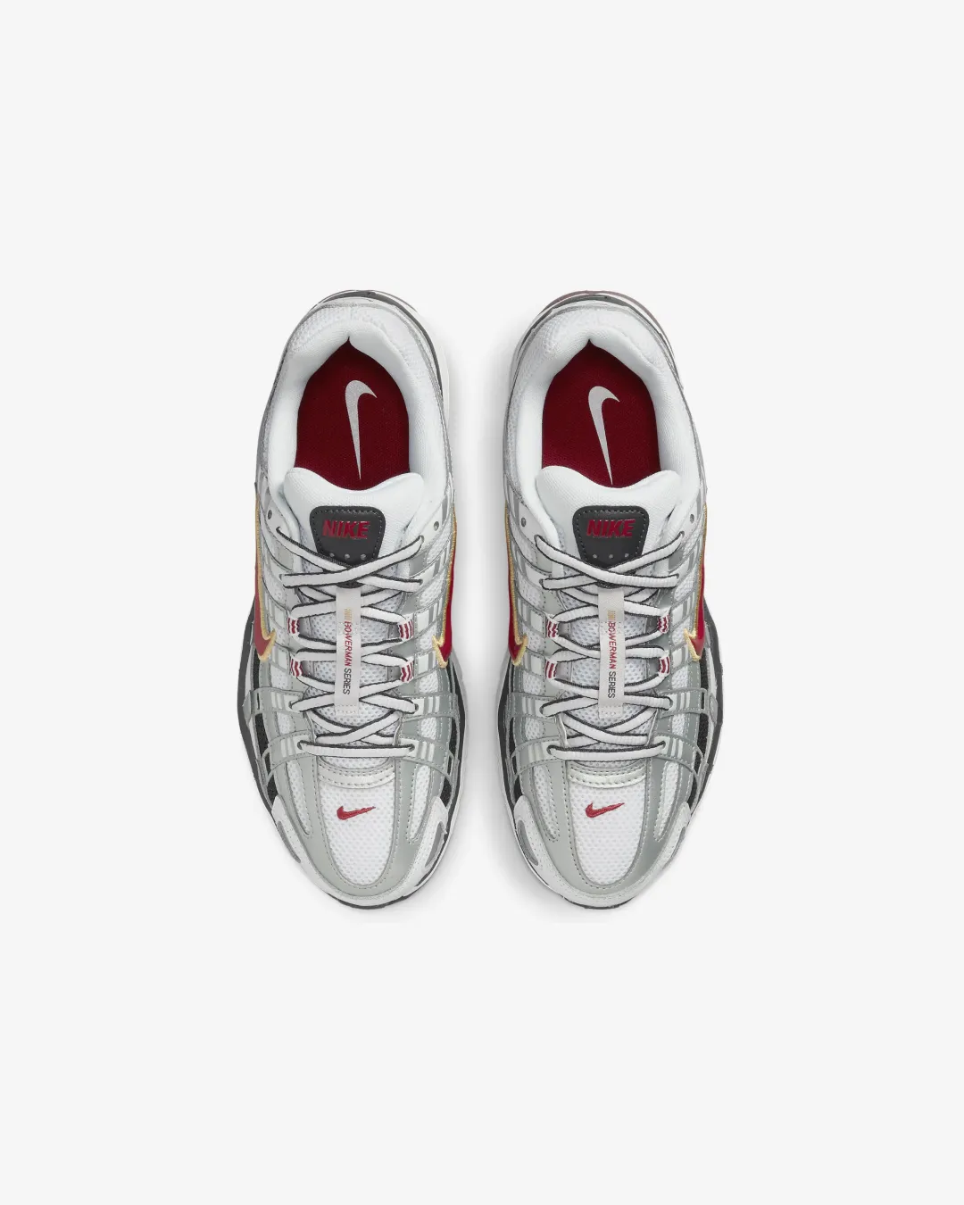 Nike P-6000 White Varsity Red Sneakers