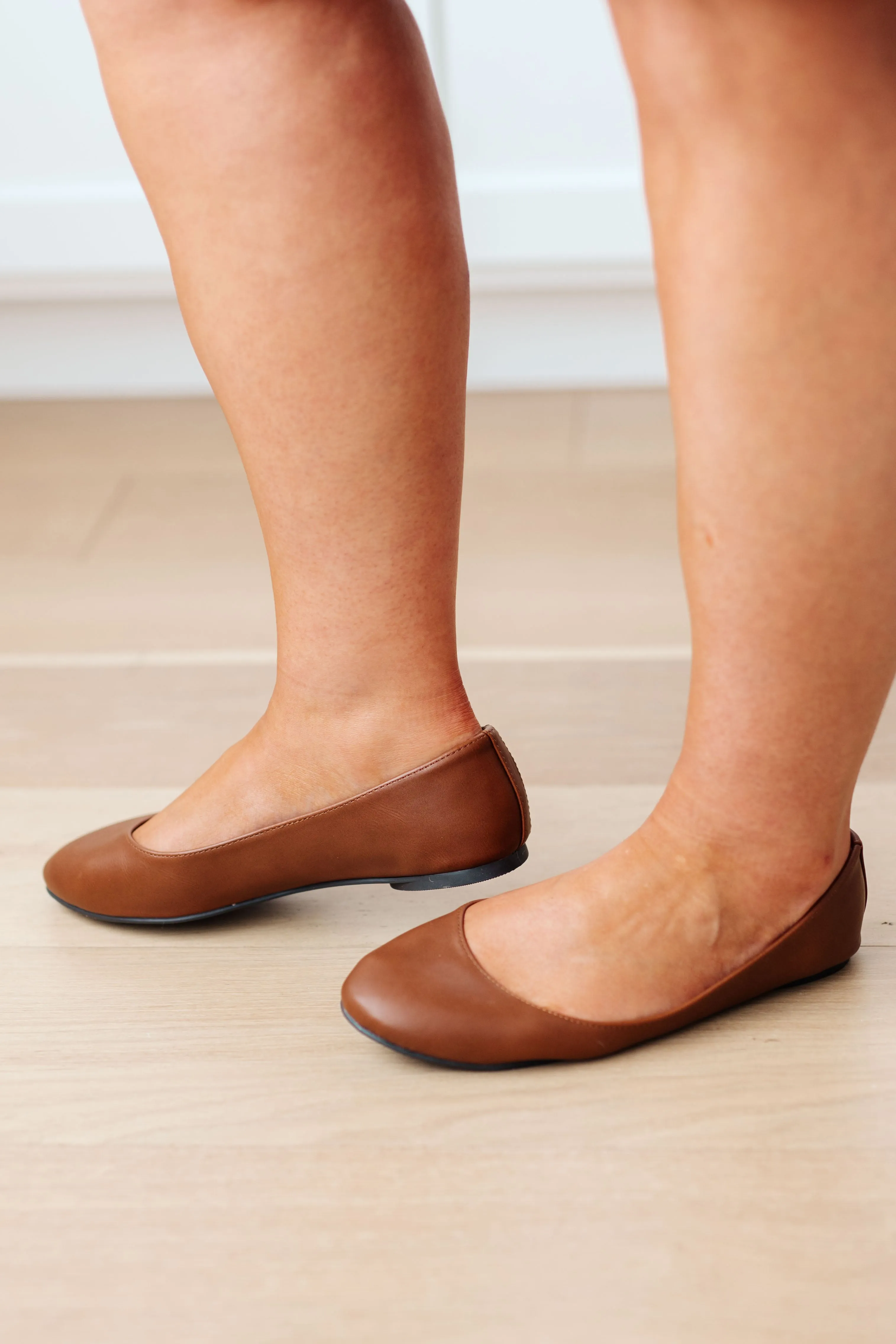 On Your Toes Ballet Flats • Camel