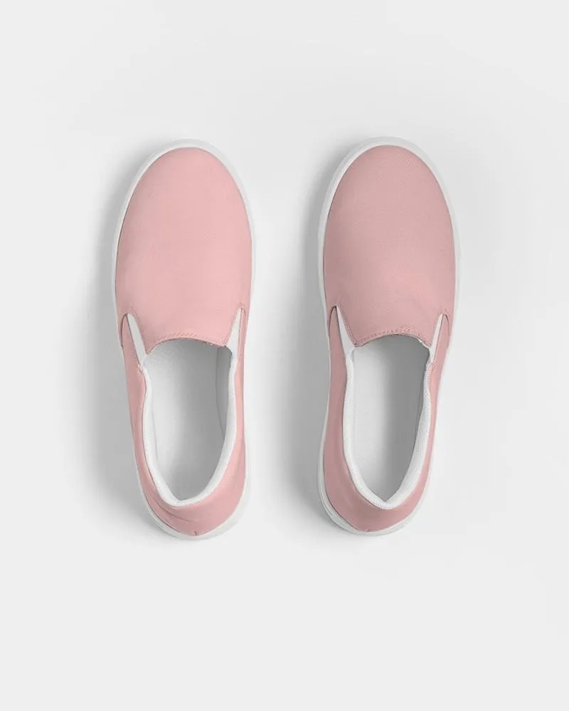 Pale Pastel Pink Slip-On Canvas Sneakers | Men's | Bright Pale Pastel Pink | C0M30Y15K0