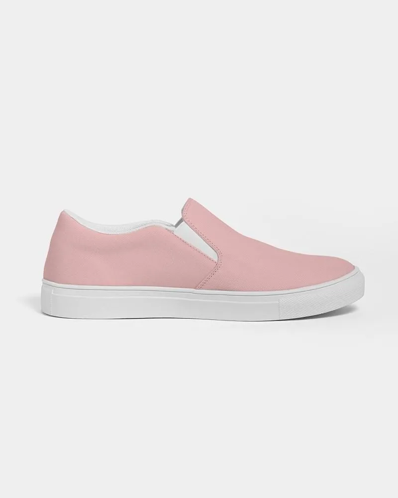 Pale Pastel Pink Slip-On Canvas Sneakers | Men's | Bright Pale Pastel Pink | C0M30Y15K0