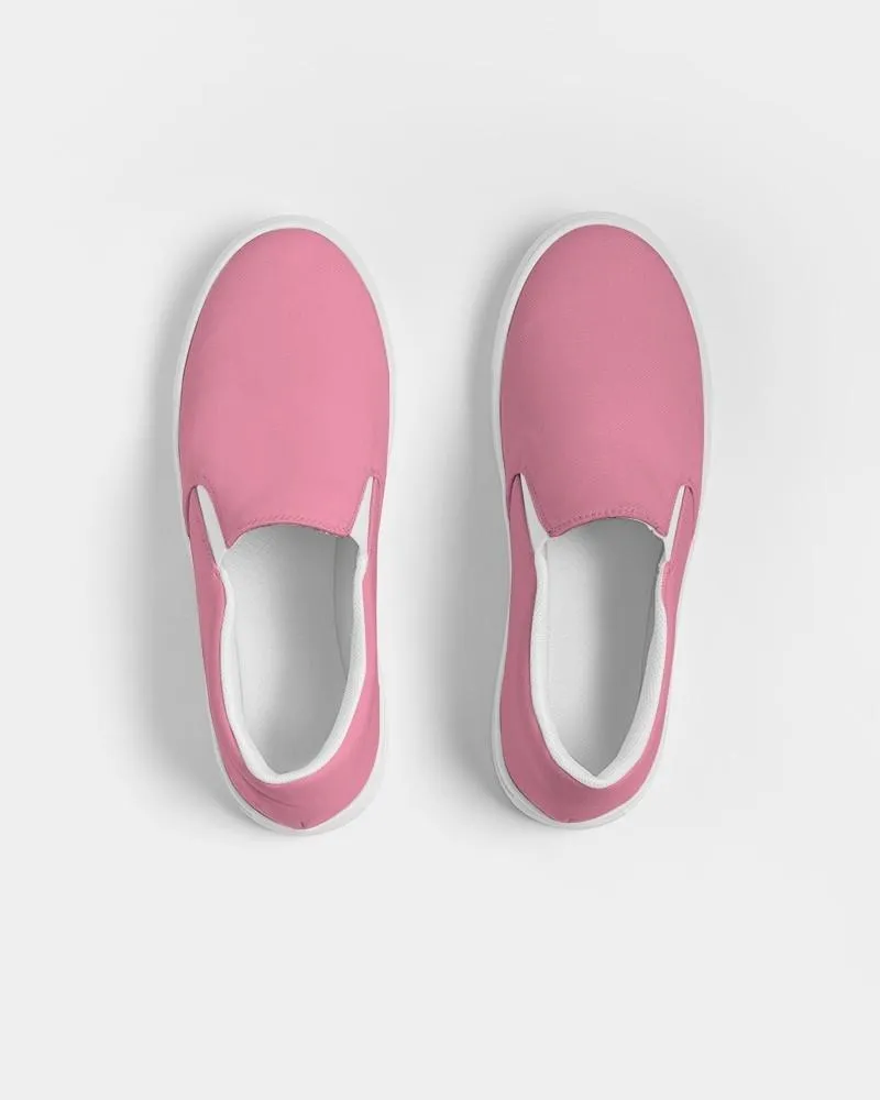 Pastel Cool Pink Slip-On Canvas Sneakers | Women's | Bright Pastel Cool Pink | C0M60Y15K0