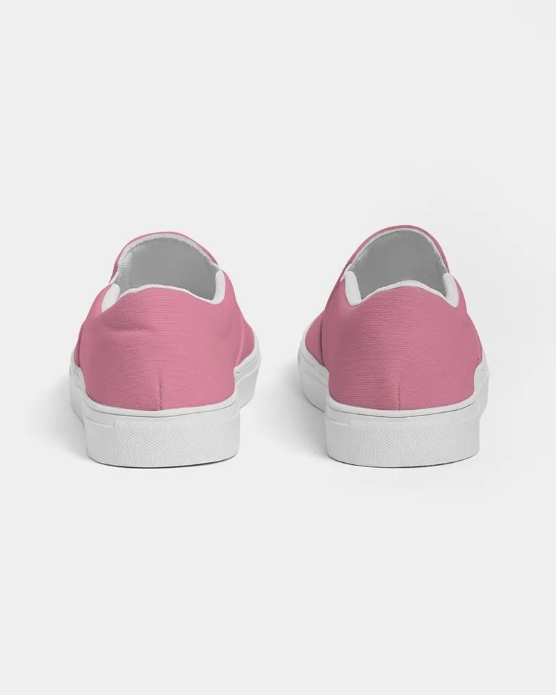 Pastel Cool Pink Slip-On Canvas Sneakers | Women's | Bright Pastel Cool Pink | C0M60Y15K0