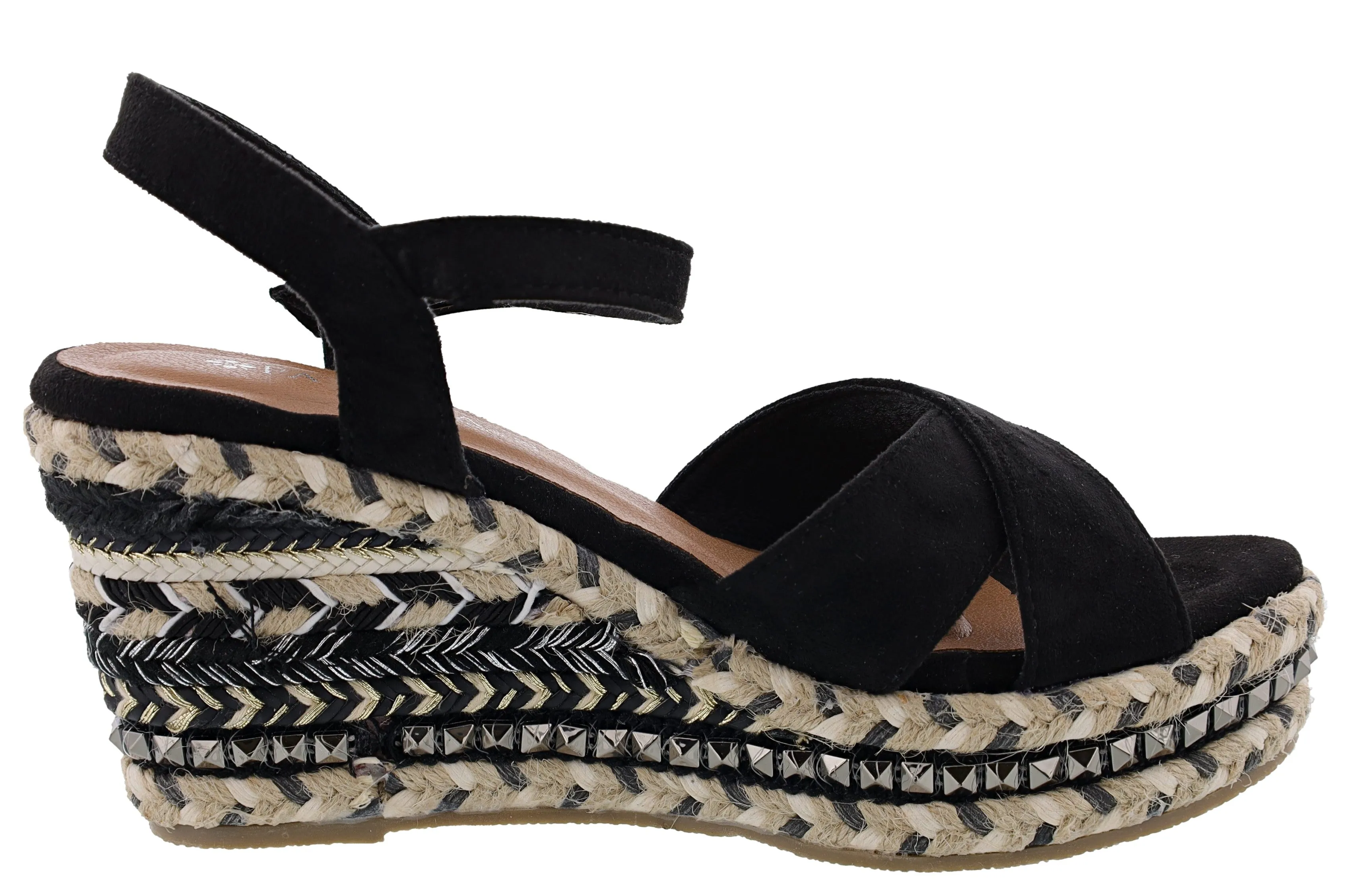 Patrizia Sloane Studded Wedge Sandals By Spring Step