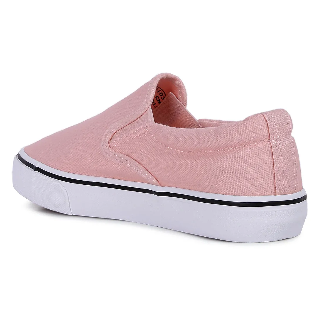 Pink Slip On Canvas Sneakers