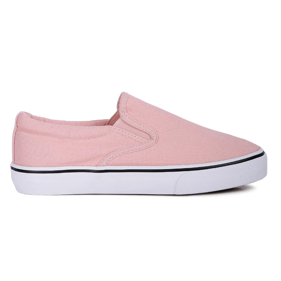 Pink Slip On Canvas Sneakers