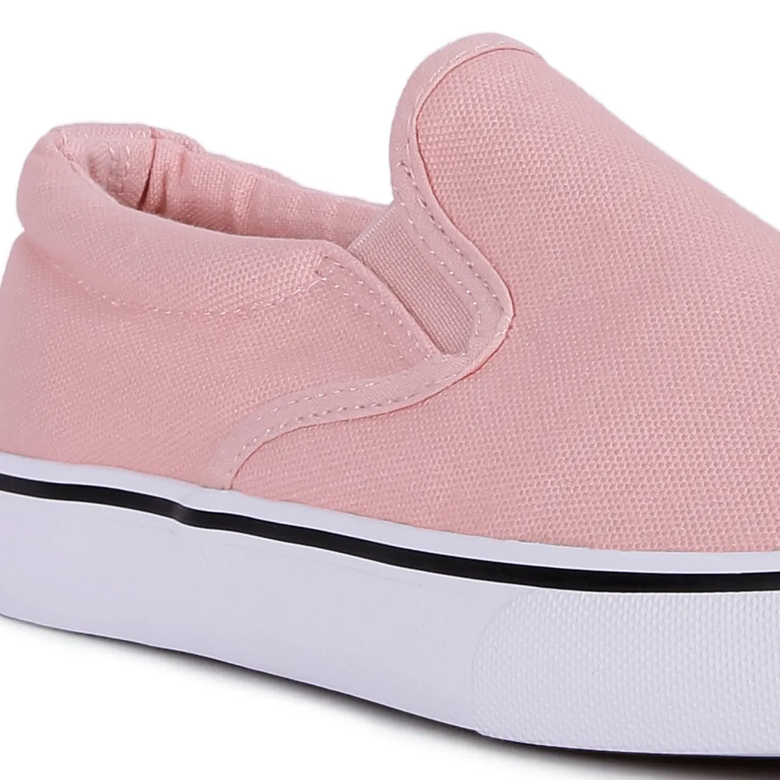 Pink Slip On Canvas Sneakers