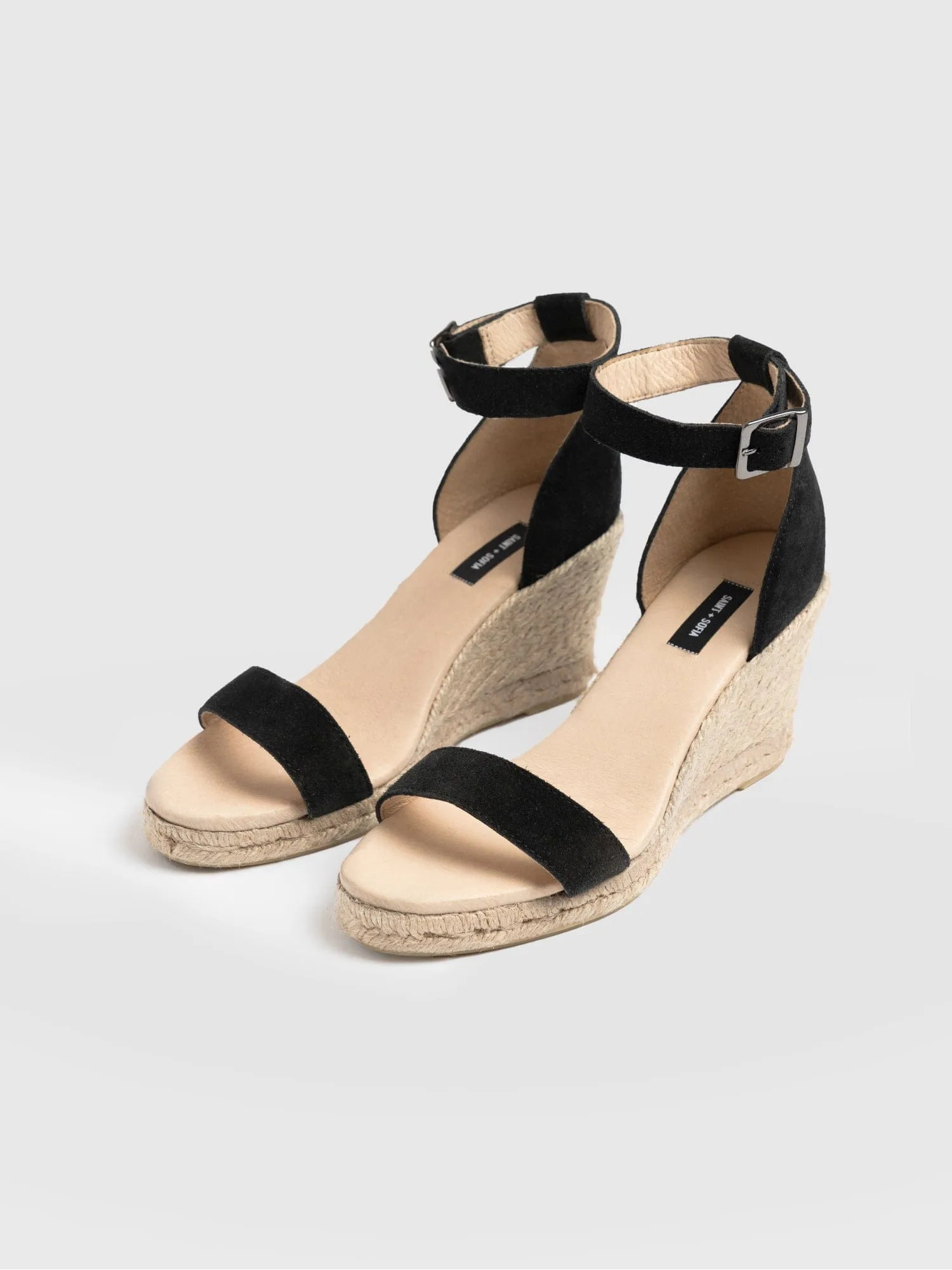 Serena Espadrille Wedges - Black