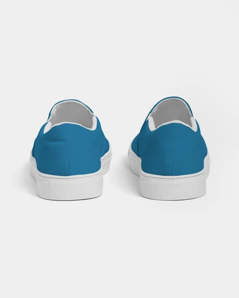 Shaded Cyan Slip-On Canvas Sneakers | Women's | C100M25Y0K30