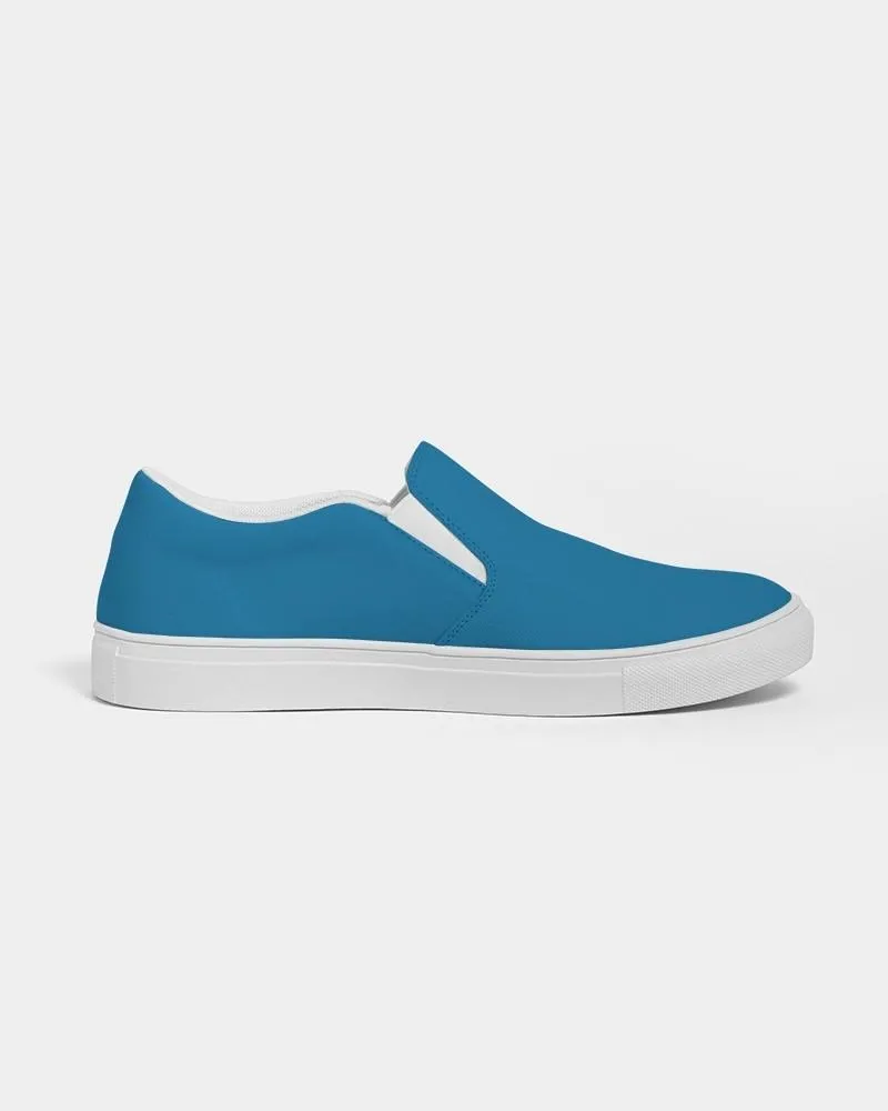 Shaded Cyan Slip-On Canvas Sneakers | Women's | C100M25Y0K30