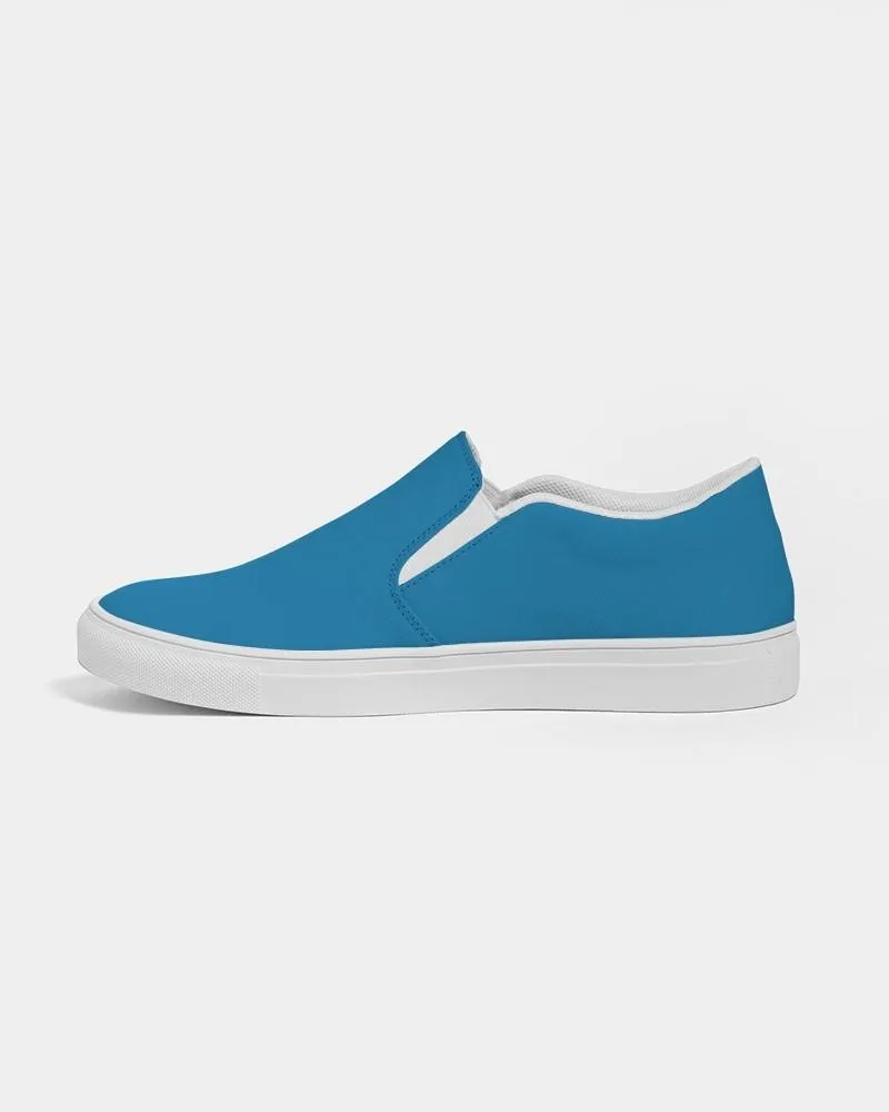 Shaded Cyan Slip-On Canvas Sneakers | Women's | C100M25Y0K30