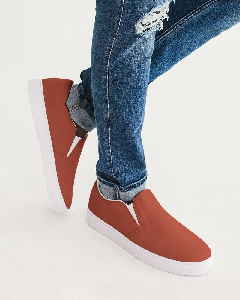 Shaded Midtone Red Slip-On Canvas Sneakers | Men's | C0M80Y80K30