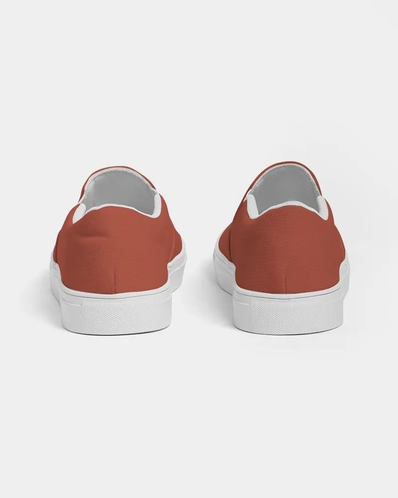 Shaded Midtone Red Slip-On Canvas Sneakers | Men's | C0M80Y80K30