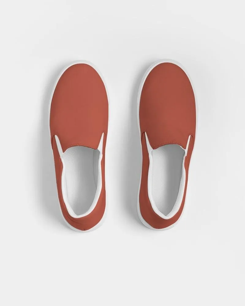 Shaded Midtone Red Slip-On Canvas Sneakers | Men's | C0M80Y80K30