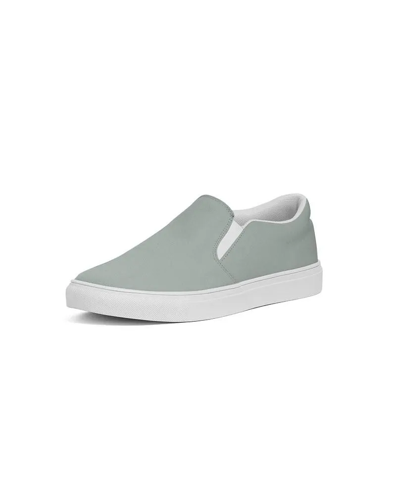 Shaded Pale Green Gray Slip-On Canvas Sneakers | Men's | C10M0Y10K30