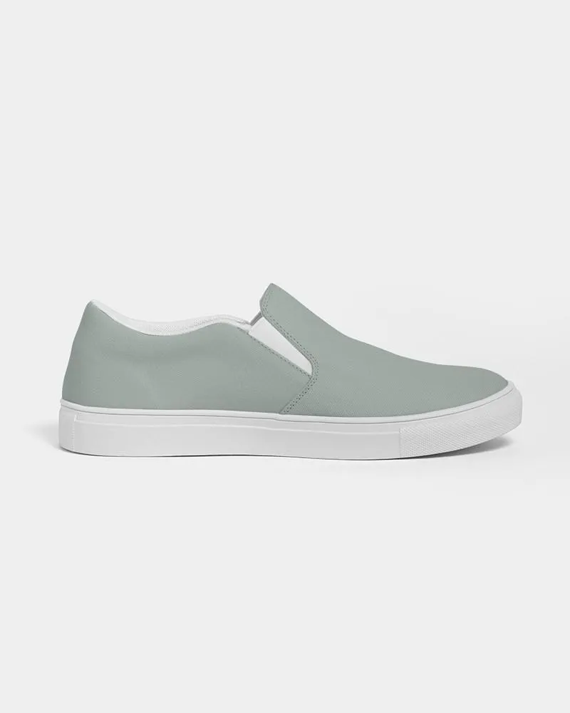 Shaded Pale Green Gray Slip-On Canvas Sneakers | Men's | C10M0Y10K30