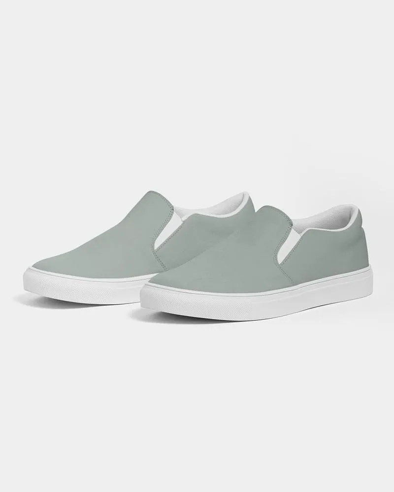 Shaded Pale Green Gray Slip-On Canvas Sneakers | Men's | C10M0Y10K30