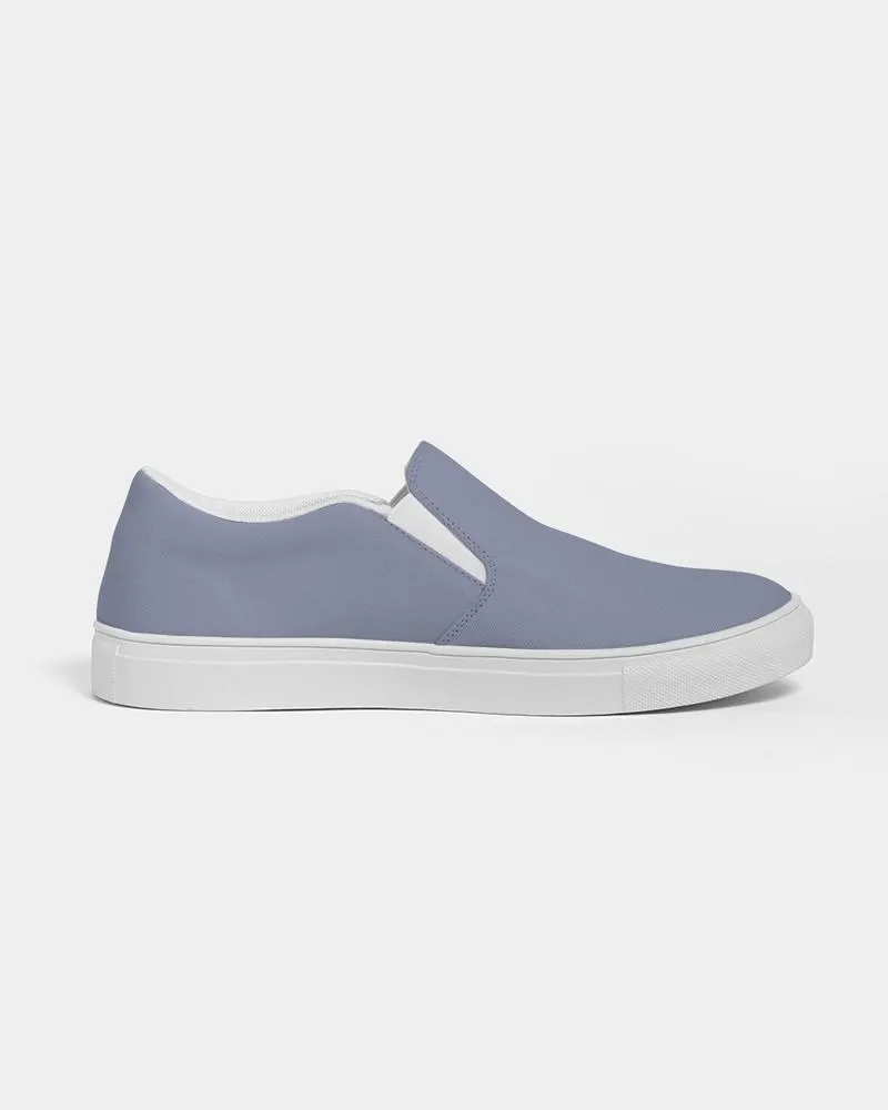 Shaded Pale Pastel Blue Gray Slip-On Canvas Sneakers | Women's | C30M22Y0K30