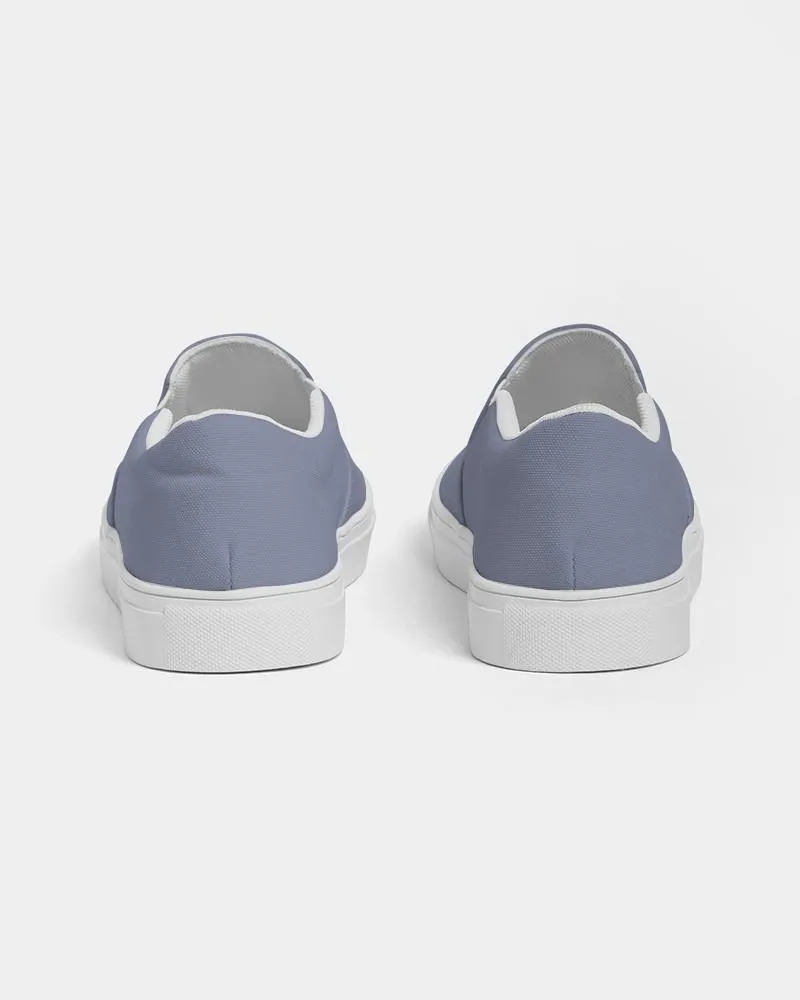 Shaded Pale Pastel Blue Gray Slip-On Canvas Sneakers | Women's | C30M22Y0K30