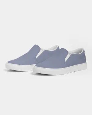 Shaded Pale Pastel Blue Gray Slip-On Canvas Sneakers | Women's | C30M22Y0K30