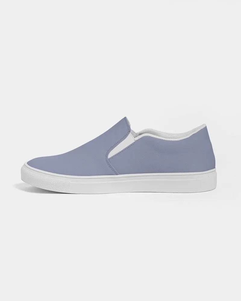 Shaded Pale Pastel Blue Gray Slip-On Canvas Sneakers | Women's | C30M22Y0K30