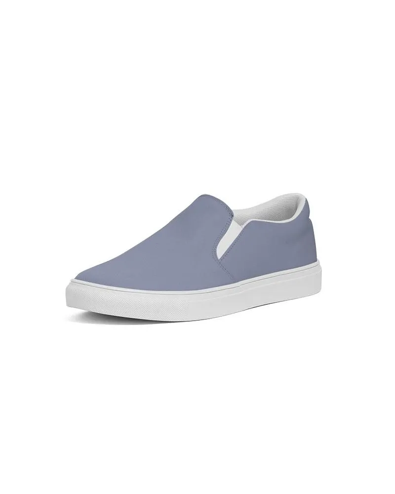 Shaded Pale Pastel Blue Gray Slip-On Canvas Sneakers | Women's | C30M22Y0K30