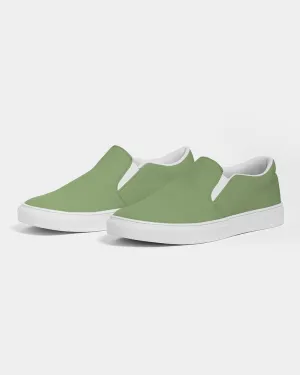 Shaded Pastel Warm Green Slip-On Canvas Sneakers | Women's | C30M0Y60K30