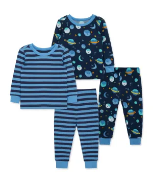 Space 4-Piece Pajama Set (2T-4T)