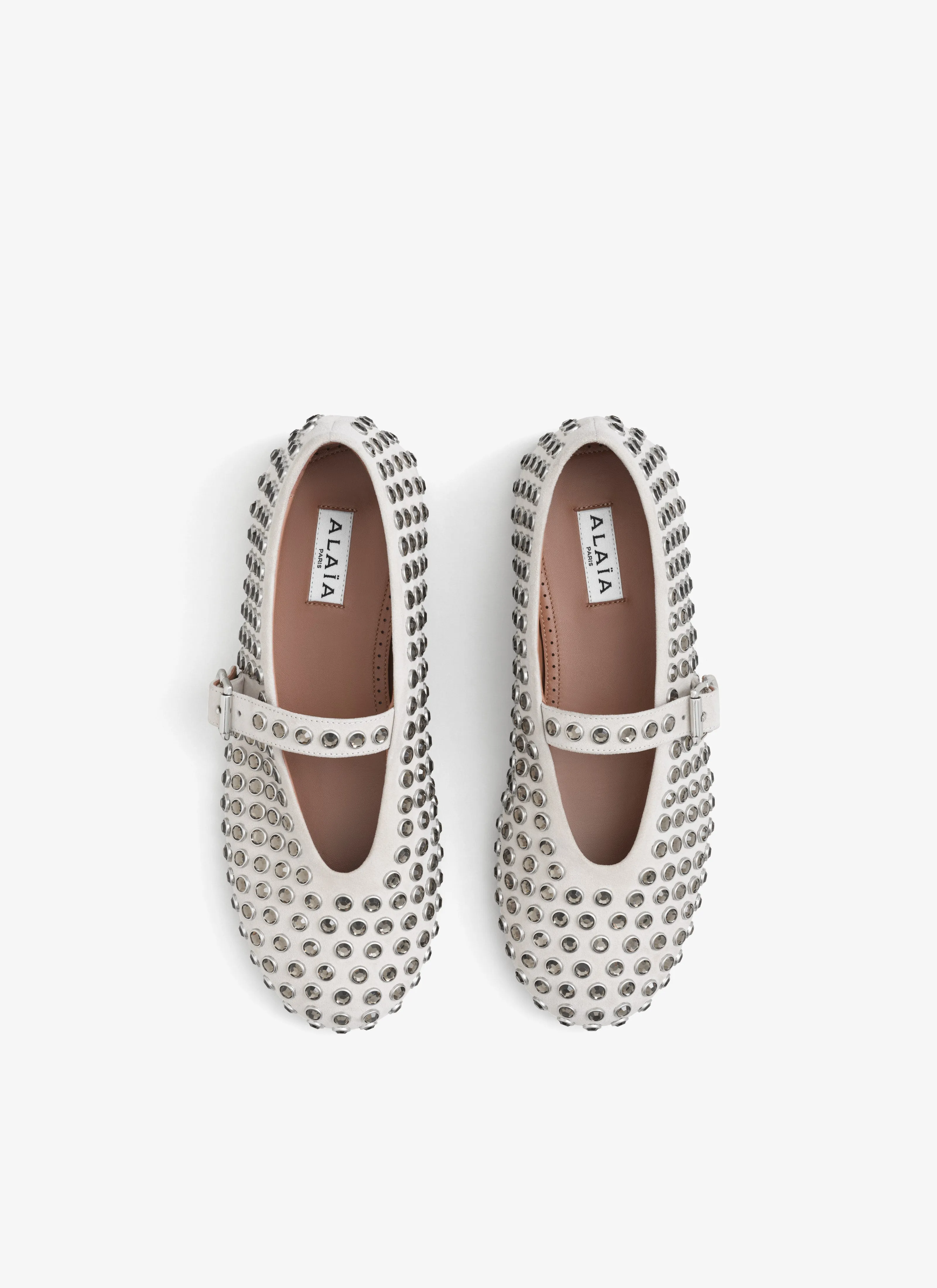 Strass Suede Ballet Flats