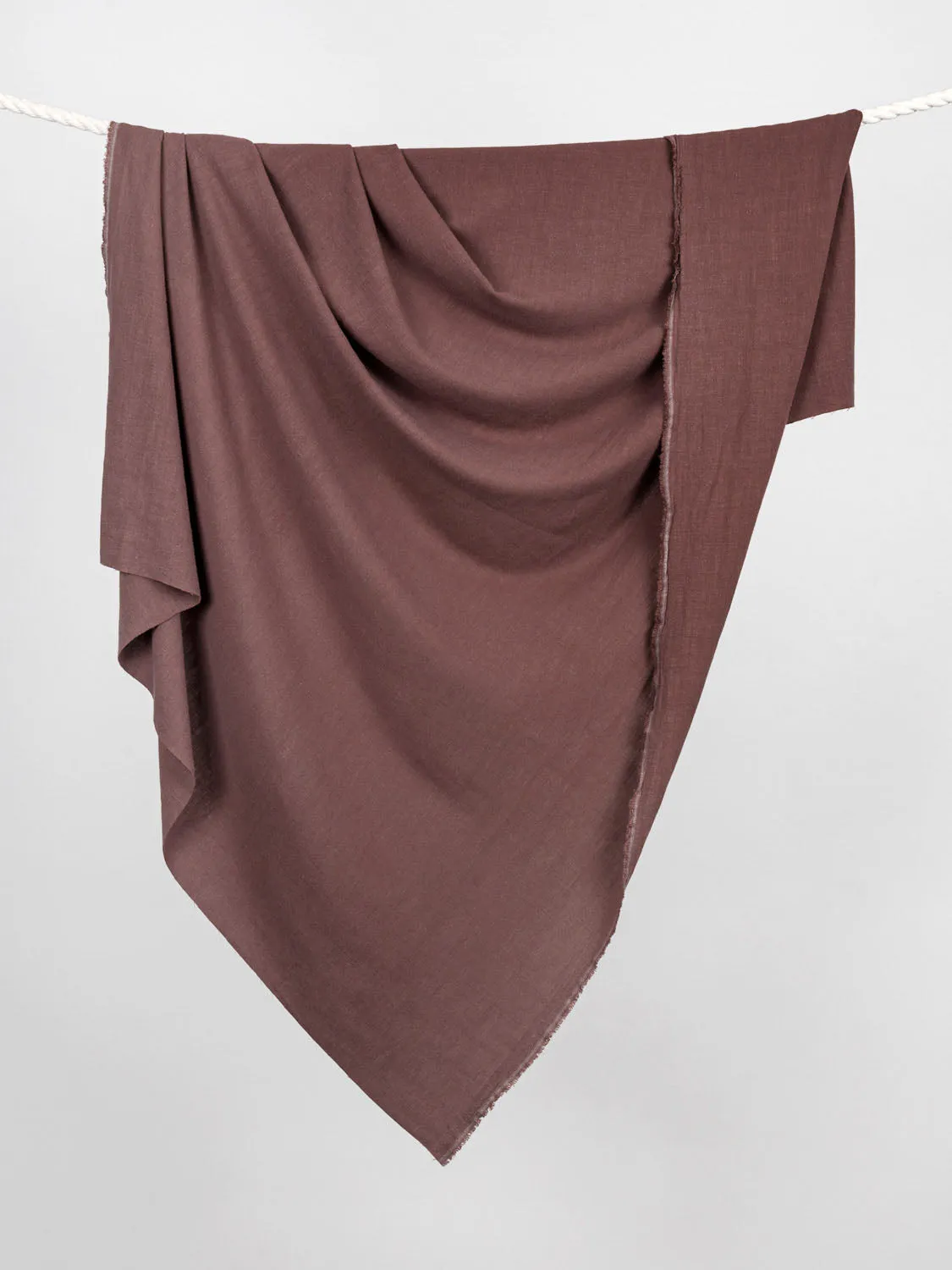 Textured Viscose Linen - Chocolate