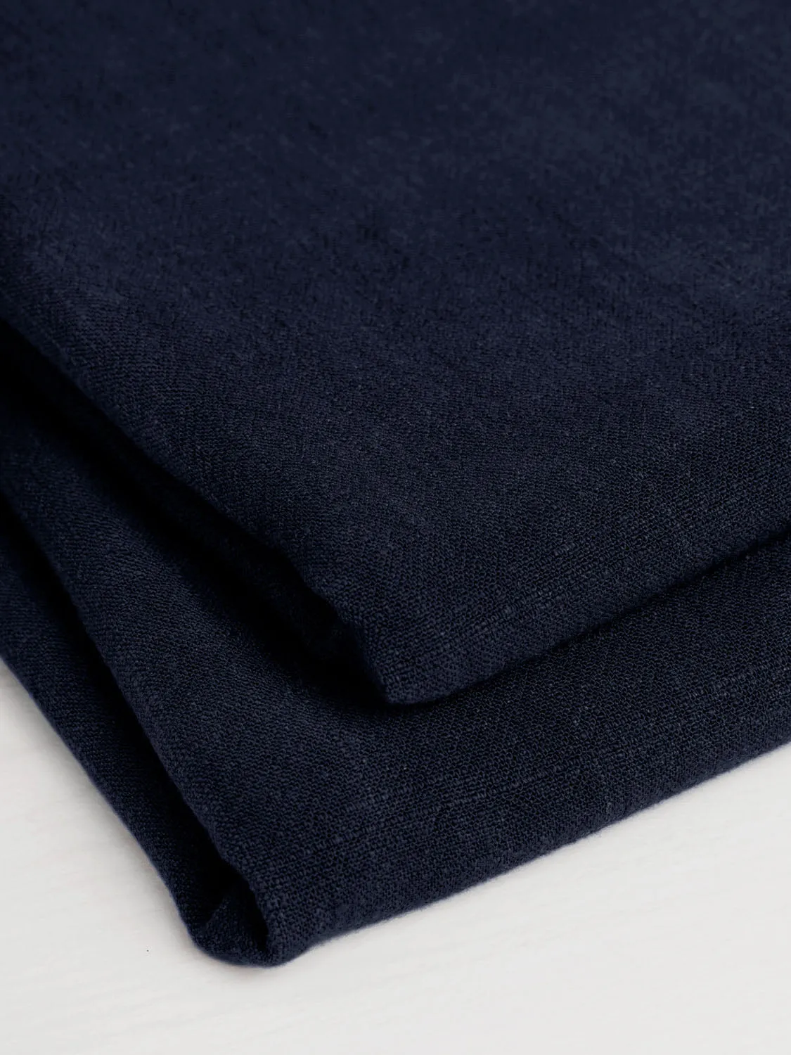 Textured Viscose Linen - Navy