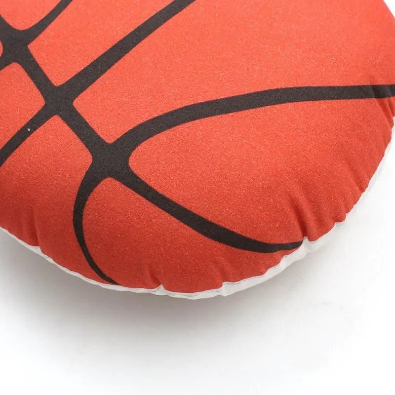 The Round Basketball Cushion Cover Red - Set Of Two