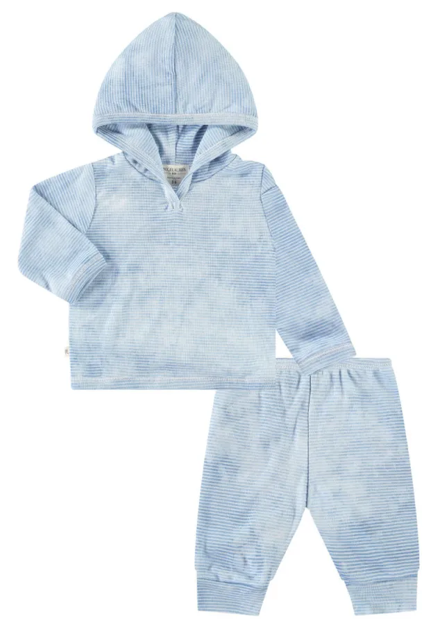 Toddler & Kid Stripe Rib Marble Hoodie and Jogger Sets