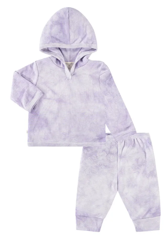 Toddler & Kid Stripe Rib Marble Hoodie and Jogger Sets