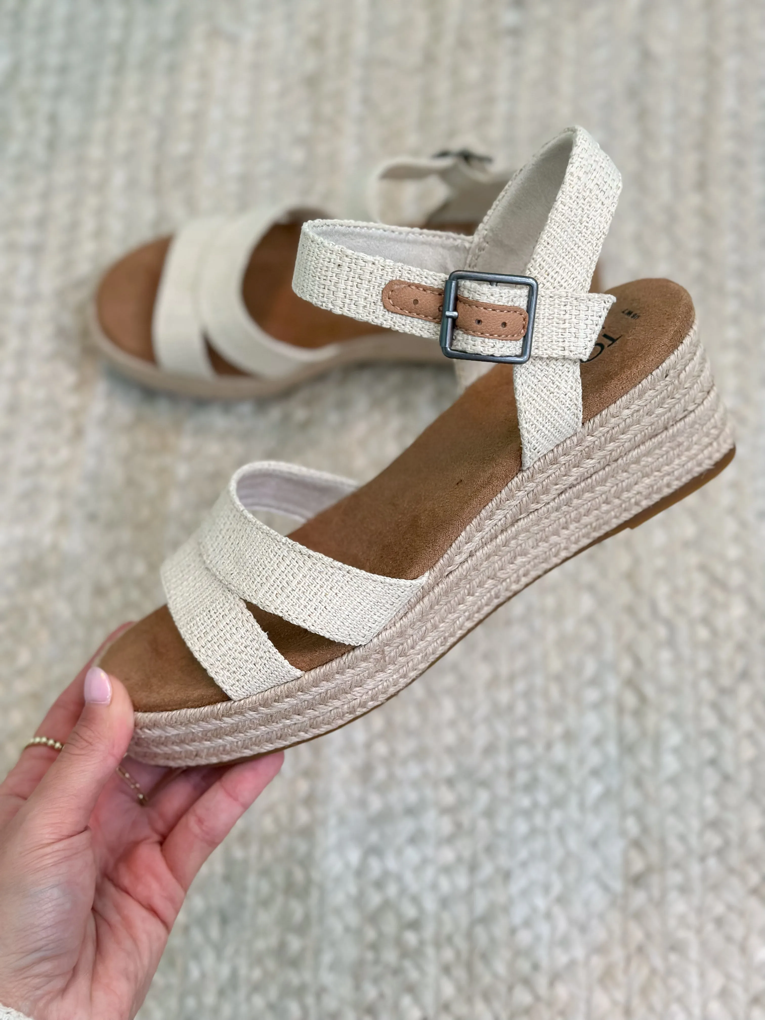 Toms Audrey Espadrille Platform Wedge