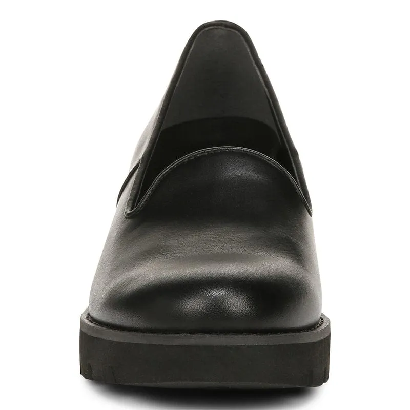 Vionic Women's Willa Wedge Loafers- Black Leather