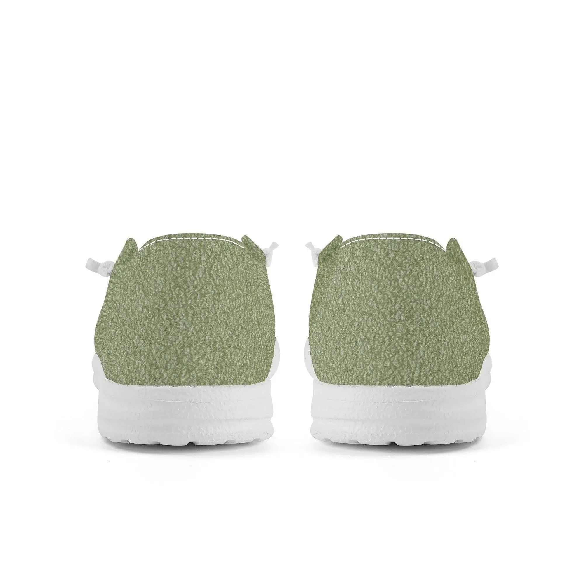 Women Canvas Loafers Slip On - Garden Green