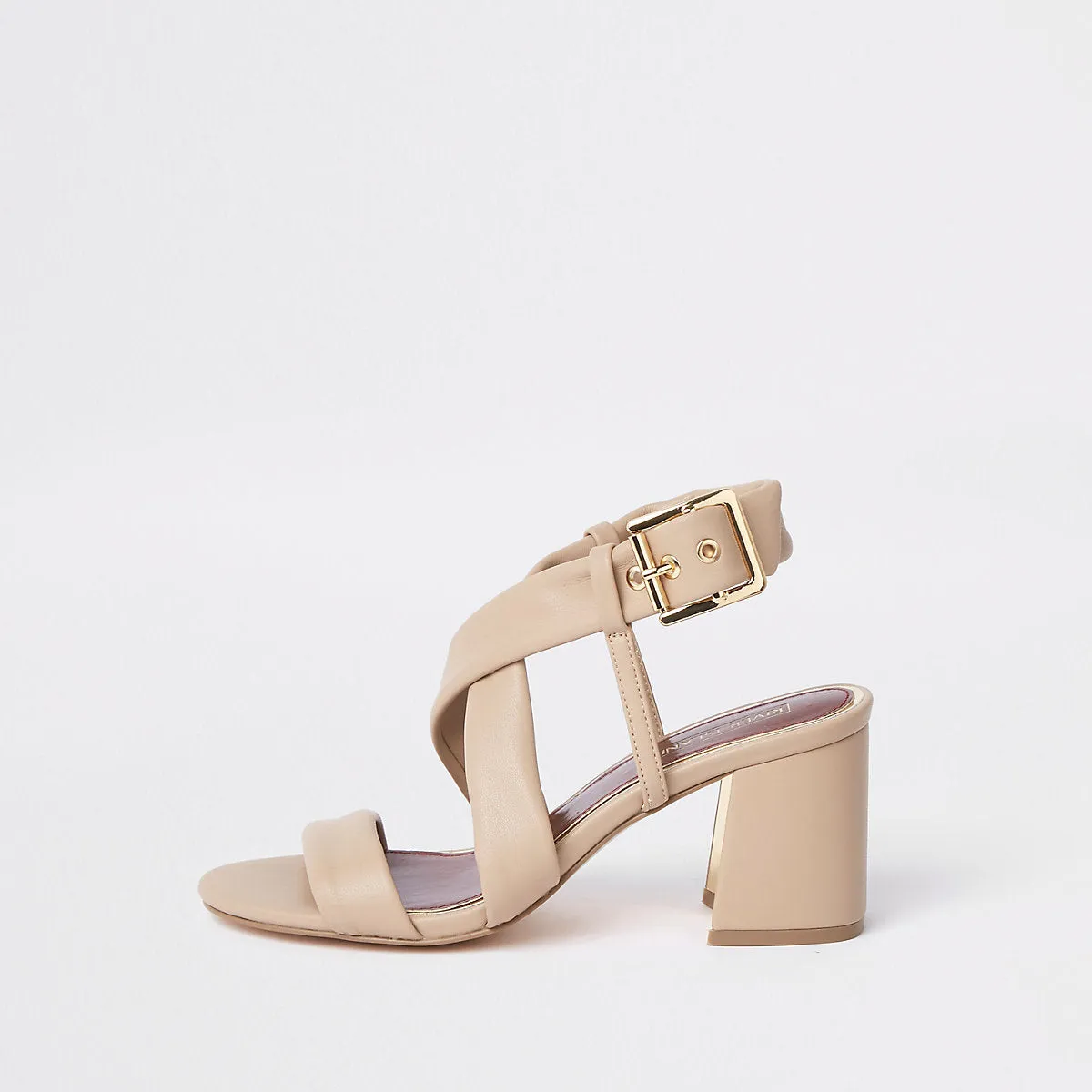 Yellow tie strap block heel sandals